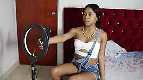 morena makes tiktoks at friend's house