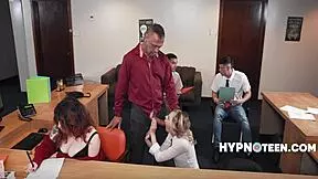 office time free use with teen intern at work boss takes advantage