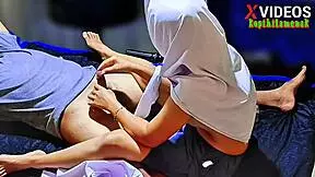 Punishing the boarding house owner for late payment with fingering, handjob, and a messy cumshot