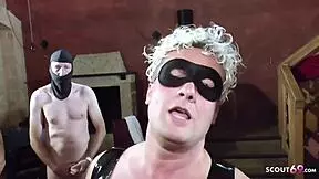 German creampie gangbang with MILF Bella and teen Sunny Sun in rough banging and facials