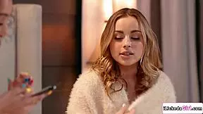 Blonde College Babe Licks Ebony Lesbian Roommate Pussy