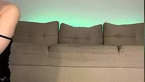 Big anal plug stretches tight ass while fingering pussy