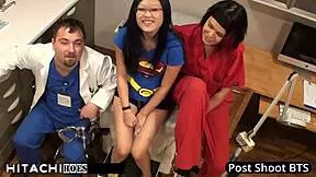 super heroine little mina enjoys hitachi orgasm from nurse amo morbia 😍