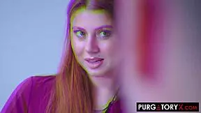 Stella Luxx in scrubs gives a hot hospital handjob and blowjob