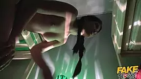 Fake hostel students cock throbs pumping load into warm wet mouth