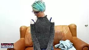 exotic nerdy coed raven's wet twat fingered and ass fucked