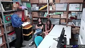 Petite teen 18+ thieves fucked by a mall cops hard cock