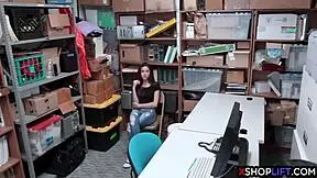 Petite teen 18+ thieves fucked by a mall cops hard cock