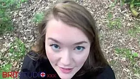 Hot Teen POV Outdoor Blowjob!