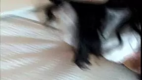 shy teen 18+ in bondage roleplay with blindfold