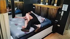 i'm so scared, a burglar broke in and my big ass stepmom lets him fuck her hard