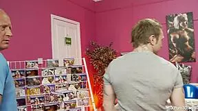 Two big dicks fill redhead with cum!