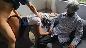 I am the explosive Latina stepsister having uncensored homemade sex in front of my stepfather with his permission