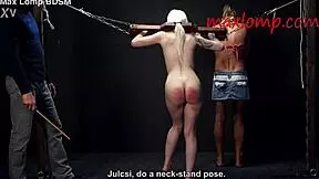 Sadistic Guy Canes Small Ass Of Blonde Babe