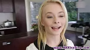 I am a tiny blonde slut suckin a monster cock with my small hands. It feels amazin.