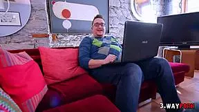 3-way porn - a petite teen gets nailed in pov by 2 dudes