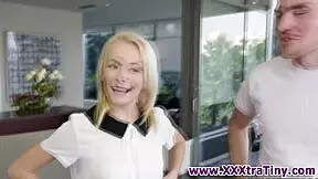 I am a tiny blonde slut suckin a monster cock with my small hands. It feels amazin.