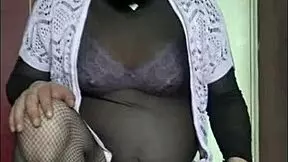 Bisexual crossdresser endures hard asshole fucking before deepthroat cumshot while holding head.