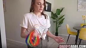 Young Girl Scout Stepdaughter Eagerly Takes Care of Step Dad's Hard Cock!