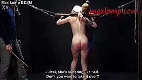 Sadistic Guy Canes Small Ass Of Blonde Babe