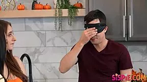 Taste test turns taboo as Penelope Kay and Selena Imai invite stepbrother Ricky Spanish for blindfolded encounter leading to passionate threesome