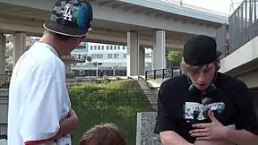 Cum On Alexis Crystal Face In Public Threesome By Railroad