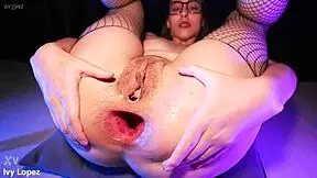 Huge Butt Plug Gapes Teen's Anal Hole To Crazy Orgasm! Destroyed Asshole And Hairy Pussy In Close-Up