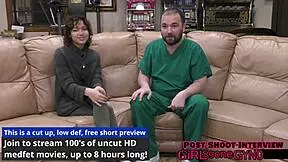 In florida hospital, doctor tampa performs urethra sounding on petite brooklyn rossi, with close up spreading and backstage views