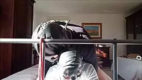 Laura in heels sexy milf bondage fucking with cum on tits