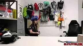 Mira monroe sucked officer rustys impressie cock so good mira has to go into a store dressed as a cop and record herself stealing something officer catches her in the act and brings her in for questioning