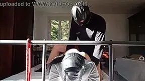 Laura in heels sexy milf bondage fucking with cum on tits