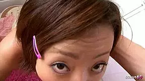 Petite Japanese step-sister seduced into first time blowjob in the morning at full uncensored JAV porn and swallows cum