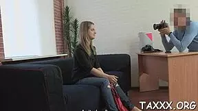 Having admirable fuck at a casting interview