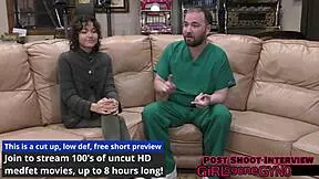 In florida hospital, doctor tampa performs urethra sounding on petite brooklyn rossi, with close up spreading and backstage views
