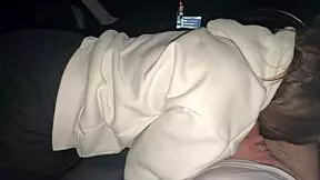 Picked up a whore and fucked her mouth in the car