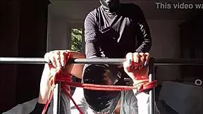 Laura in heels sexy milf bondage fucking with cum on tits