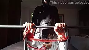 Laura in heels sexy milf bondage fucking with cum on tits