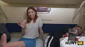 Hunt4k Russian stranger found a juicy pussy in the train and fucked her roughly