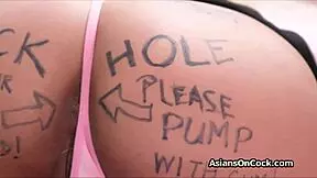 Asian Roommates Perform Super Sloppy Deepthroat Blowjob with Toys for Cam Show