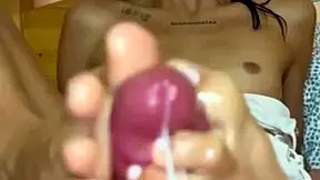 Latina Teen Gets Cum On Tiny Feet After Footjob.