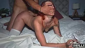 a redhead latina endures a rough and exhausting session