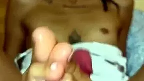 Latina Teen Gets Cum On Tiny Feet After Footjob.