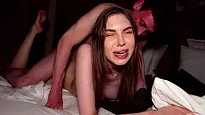 hard and rough - this is the first day of college for a skinny bitch she moaned and came many times.