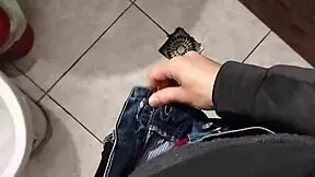 I wish you were here to suck my big dick in bathroom