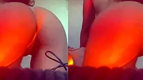 Beautiful brunette stepdaughter dances in lingerie full of desire