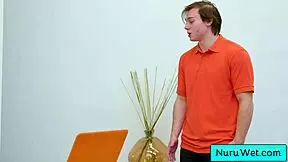 lovely pigtailed blondie teen masseuse rubs naked body on horny client - delilah day anthony pierce