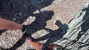 horny couple on vacation fucks at the beach in doggystyle