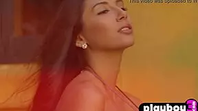 Perfect latina teen Gianna Dior poses naked with big butt.