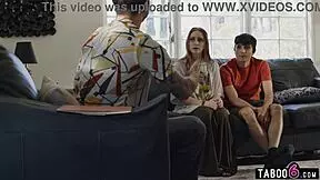 Youth Counselor Watches Teen Couple Fuck