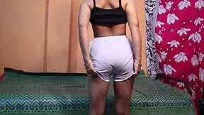 Indian girl dances naked at birthday party with boyfriend